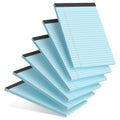 AILZFEI 6pcs Small Note Pad 5x8 College Ruled Blue Legal Pads Paper Notepads 6 Pack Study Back Writing Pads 5 x 8 Legal Pads Perforated Narrow Ruled Pads of Paper Blue - color: Blue