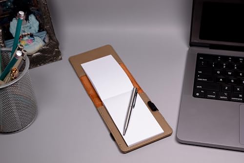 LaserGram Mini Padfolio with Notepad and Pen, Monarch Butterfly, Personalized Engraving Included (Light Brown) - color: Light Brown