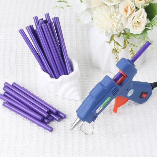Purple Wax Seal Sticks, 30pcs Sealing Wax Sticks, HOSEALING Glue Gun Wax Seal Sticks for Wax Seal Stamp, Premium Sealing Wax for Wedding Invitations, Letter, Envelope, Craft Adhesive (Mini Size) - color: Purple