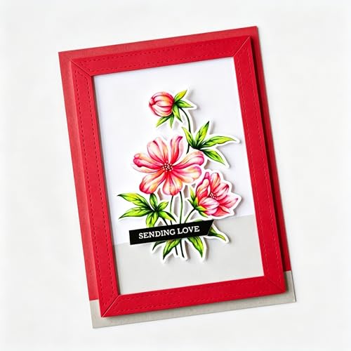 3D Backgrounds Frame Metal Cutting Die for Scrapbooking, Metal Die Cuts Stencils & Crafting Die Cut New Cutting Dies DIY Album Card Making Decor Paper Craft (Greeting Card Frame 5.9 x 2.6 in) - color: Greeting Card Frame 5.9 x 2.6 in