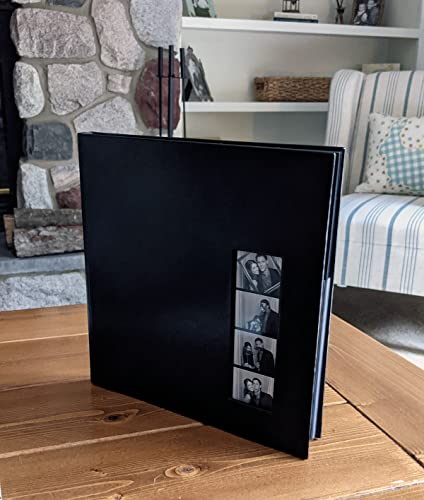 2x6 Strip Album, Black Cover White Pages, 2 Gel Pens, 10pk - color: B&W, size: 10