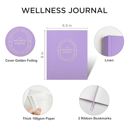 &And Per Se Wellness Journal, Self Care & Daily Journal for Women, Mental Health Planner with Habit Tracker, Diet & Goals, Undated, Gift-Ready (Lavender) - color: G-Lavender, size: 6.5 x 8 Inch