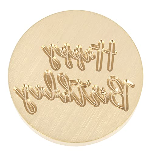 Yoption Happy Birthday Wax Seal Stamp, Vintage Blessing Sealing Wax Stamp Brass Head and Wooden Hilt for Wedding Christmas Party Invitations Envelopes Gift Wrap - color: Happy Birthday