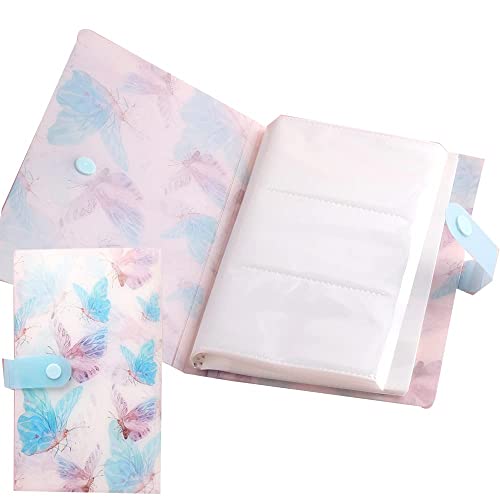 Nail Art Sticker Storage Books Nail Organizers and Storage for Nail Tech Sticker, 120 Slots Album Empty Storage Holder Binder Book Plastic Nail Water Nail Decals Sticker Book Reusable