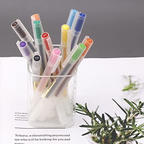 Colored Pens for Note Taking,0.38 Ultra Fine Point,12 Muticolors - style: 0.38 M
