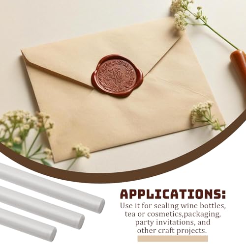 Litoexpe 20pcs White Wax Seal Sticks