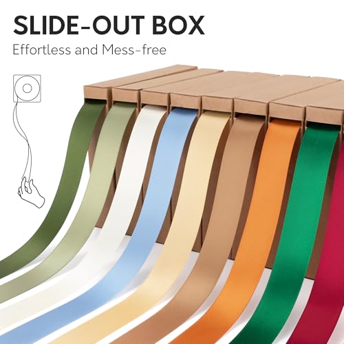 Keypan Copper Satin Ribbon, 1 Inch, 50 Yards - color: Copper, size: 1"
