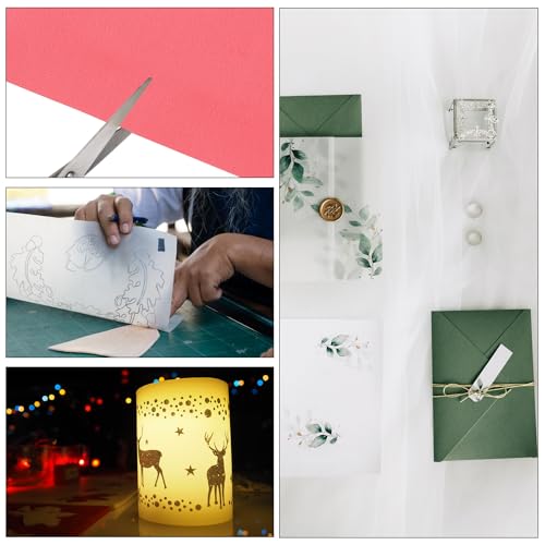 PATIKIL 65 Sheets Vellum Paper 5x7, Vellum Paper Printable Translucent Paper 100GSM for Invitations Printing, Light Red - color: Light Red