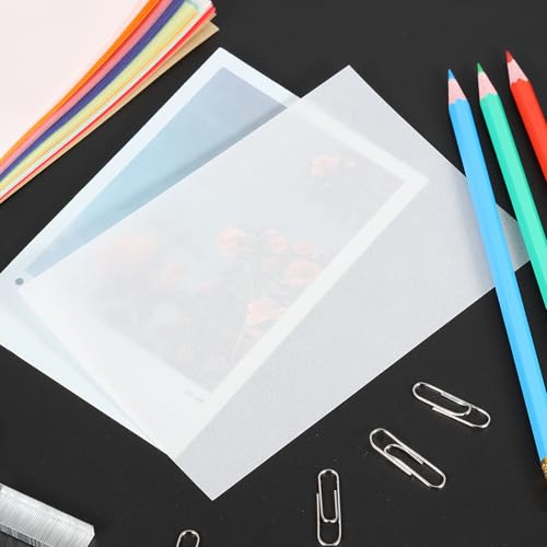 PATIKIL 65 Sheets Vellum Paper 5x7, Vellum Paper Printable Translucent Paper 100GSM for Invitations Printing, Silver Tone - color: Silver Tone