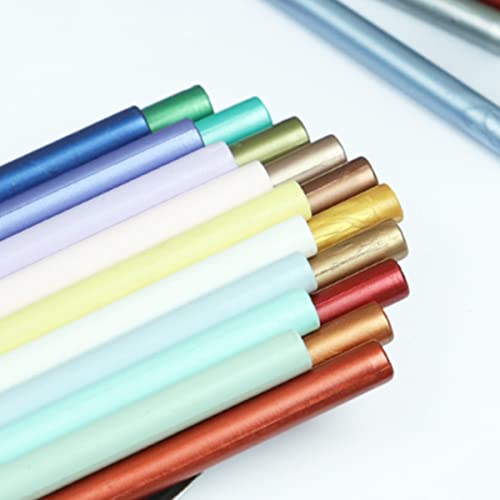 8PCS Dust Blue Glue Gun Wax Seal Sticks for 0.43'' Glue Gun, Great for Wedding Invitations - color: Dust Blue