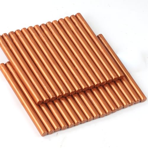 Copper Gold Wax Seal Sticks, 30pcs Sealing Wax Sticks, HOSEALING Glue Gun Wax Seal Sticks for Wax Seal Stamp, Premium Sealing Wax for Wedding Invitations, Letter, Envelope (Mini Size) - color: Copper Gold