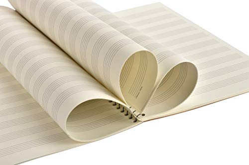 Music Notebook Composition Manuscript Staff Notebook with 100 Pages 10.24x7.5 inch/26x19cm, Green - color: Green