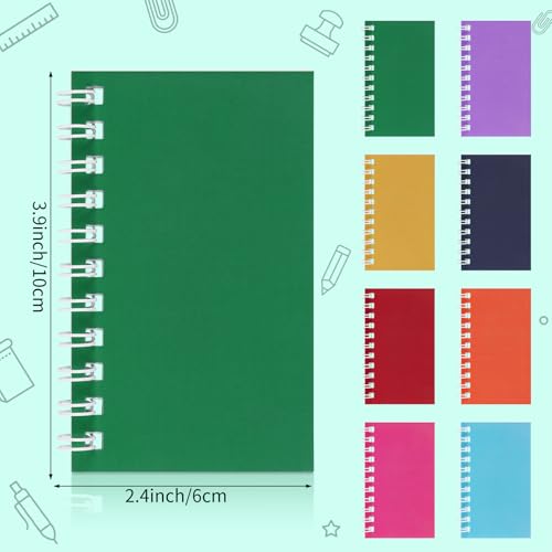 24Pack Pocket Notebook Small Notepad Pocket Notepad Small Spiral Notebook Mini 4x2.4 Pocket Notebook With Thick Paper, Memo Pads for Work, Home, Office, School, Gifts - style: Colorful