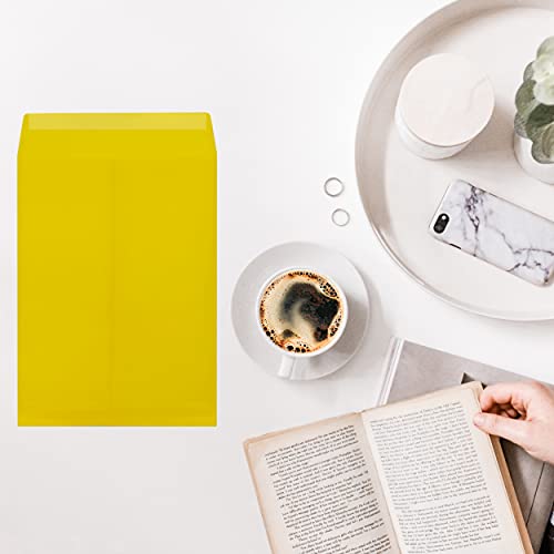 Quotidian Lemon Vellum Translucent Paper Envelopes 4 3/4x6 1/2 in, 50 Count - color: Lemon