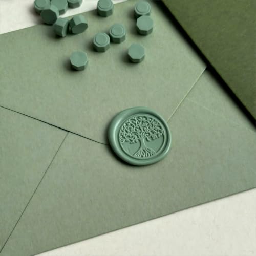 600pcs Sealing Wax Beads for Wax Seal Stamp, Perfect for Gift Sealing, Letter Sealing, Crafting Projects, Invitations Cards Sealing (Sage Green) - color: Sage Green