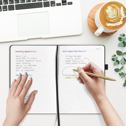 &And Per Se Lined Notebooks 3-Pack Gift Set, A5 Hardcover Journals, 160 Pages 100gsm Thick Paper, 3 Assorted Colors (Black, Blue, Green) - color: Black,Blue&Green, style: 3 Pack-Lined
