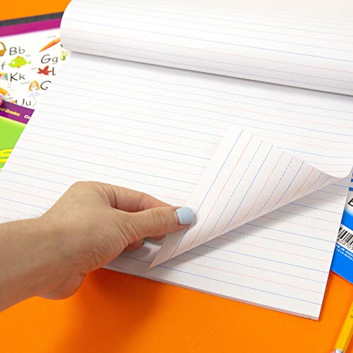 BAZIC Products Cursive Handwriting Pad – 10.5" X 8", Handwriting Paper, Kids Learning Practice Workbook, Writing Paper with Lines for Kids, Toddler, Kindergarten, 50 Sheets/Pack, 2-Pack
