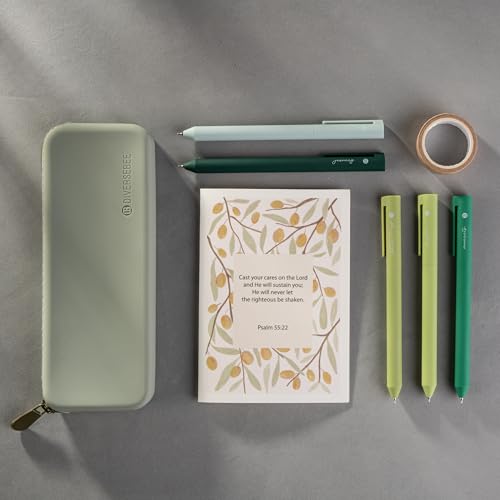 DIVERSEBEE Gel Ink Pens Assorted Colors, 0.5 mm Fine Point (Green) | Bible Pens No Bleed Through with Cute Fine Tip, Bible Study Journaling Supplies Set, 5 Pack - color: Green, size: 1 Count (Pack of 5)