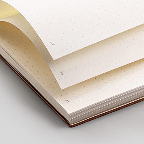 EMSHOI Dotted Journal Notebook, 192 Numbered Pages, B5 Size (7.5'' x 10'') - color: Black, style: Dotted