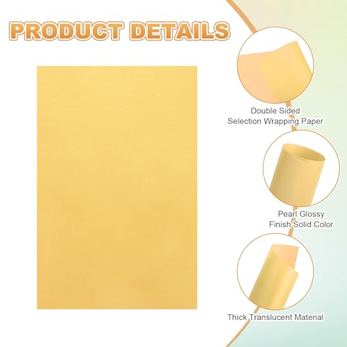 MECCANIXITY 50 Sheet Colored Vellum Paper 4" x 6", 100gsm Translucent Printable Vellum Sheets for Printing Wedding Invitations Inkjet Laser Printer, Bright Gold - color: Bright Gold, size: 4" x 6"