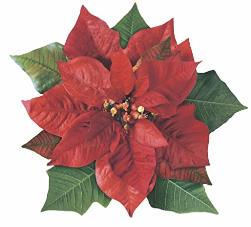 Parchment Paper Leaves for Cheese & Charcuterie Boards - Sisson Poinsettia, Pack of 20, Made in USA with French Parchment Paper. Rinse, clean, dry, reuse. - color: Poinsettia