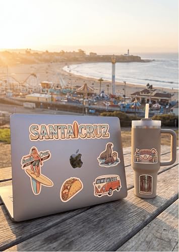 Santa Cruz Sticker Sheet, Santa Cruz Travel Stickers for Laptop - style: Santa Cruz