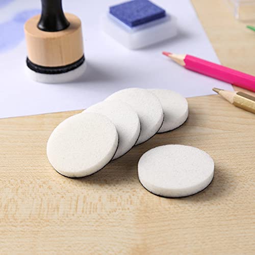 Ink Paints Mixing Blending Tool Mini Round Foam Refills, for Scrapbooking Craft, Control of Ink Placement, No More Inky Fingers Ink Blending Tool with Spare Pads for Rubber Stamping & Scrapbooking - color: 2 Handle + 24 Foam Refills