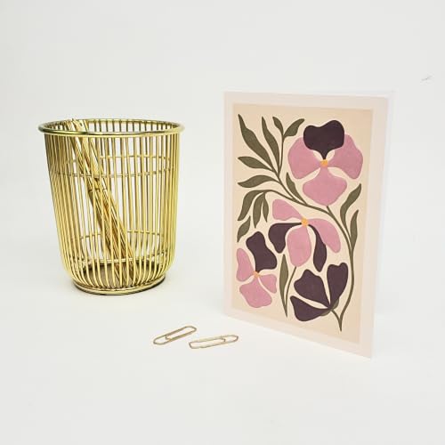 Lady Jayne All Occasion Blank Boxed Note Cards, with Gold-Foil Lined Envelopes and Embossed Details – 5” x 3.5” each, Set of 12 Cards – Flower Market Pansy (80912) - color: Pansy