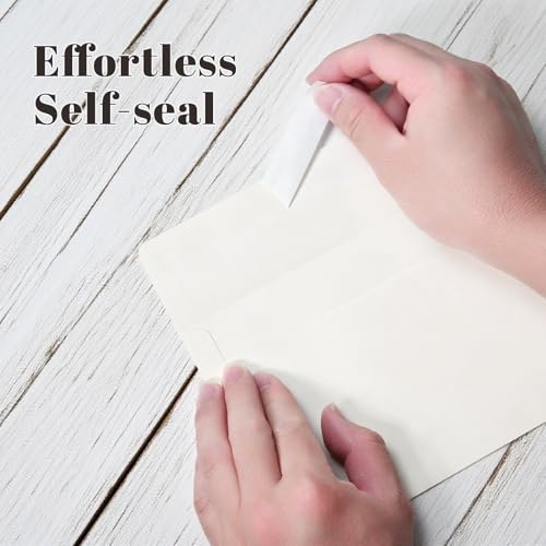 50 Pack 5x7 Envelopes, Cream White A7 Envelopes Self Seal for Invitations, Weddings, Greeting Cards, Mailing, Graduation, Party - Printable 5.31 x 7.28 Inches - color: Cream White, size: 50 Pack A7 Envelopes (5.31x7.28in)