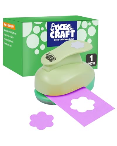 UCEC Flower Hole Punch 1 inch Flower Punches for Paper Crafts Scrapbooking - color: Flower, size: 1 Inch