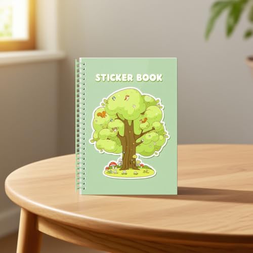 B5 Reusable Sticker Collecting Book Blank Sticker Album (Style H Green) - color: Style H Green