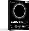 Astrobrights Color Cardstock,65 lb Cover Weight,8.5 x 11,Eclipse Black,100 Count (Pack of 6) - size: 100 Sheet (Pack of 6)