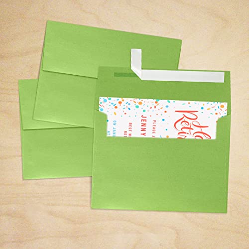LUXPaper A7 Invitation Envelopes | Peel & Press | 5 1/4" x 7 1/4" | Fairway Metallic | 80lb. Text | 500 Qty - color: Fairway Metallic, size: 500 Qty.