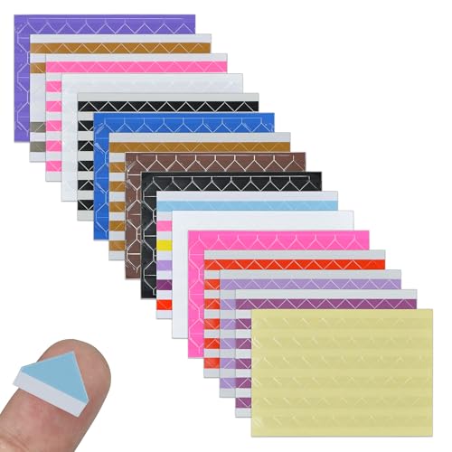 1632 Pcs (16 Sheets) Self-Adhesive Photo Corners, Picture Corners for DIY Scrapbook Album Memory Books Journal Diary (Multicolor) - color: Multicolor