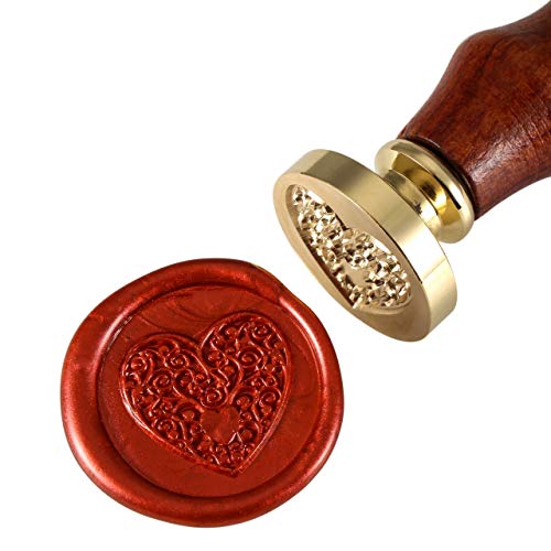 Yoption The Heart Wax Seal Stamp Kit with Sealing Wax Sticks - color: A-Heart