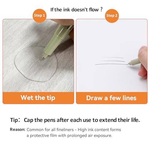 6Pcs 0.25mm Micro Fineliner Pens Set - color: Micro Line Pen-6pcs 0.25mm