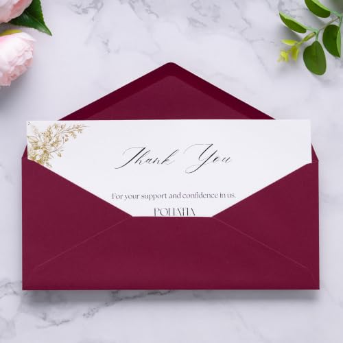PONATIA 50 Pack #10 Business Envelopes, Burgundy 4.13 x 9.49'' Envelopes - color: Burgundy