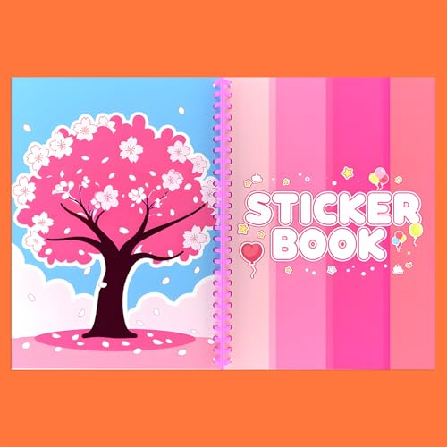 B5 Reusable Sticker Collecting Book Blank Sticker Album (Style B Pink) - color: Style B Pink