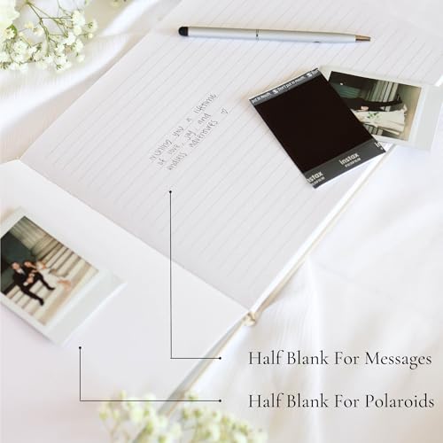 Wedding Guest Book With Clear Photo Corners Self Adhesive Stickers - Taupe - color: Taupe, size: No Year