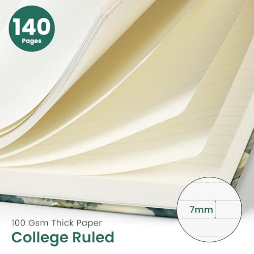 Taja Aesthetic Journal for Women, A5 Hardcover Spiral Notebook, College Ruled Lined Journal for Writing & Note Taking, 140 Pages, Misty Woods - color: G-Misty Woods
