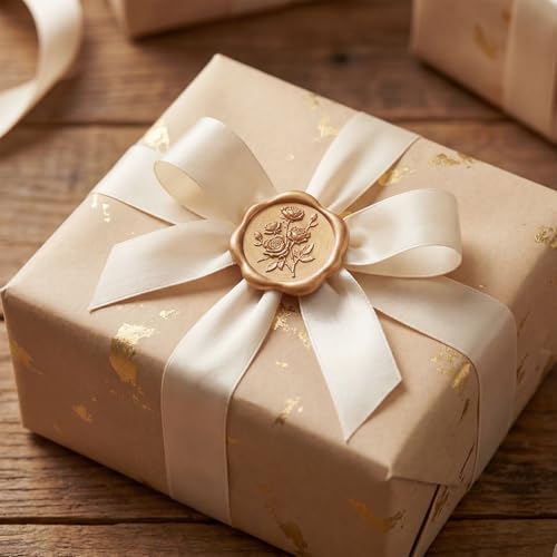 60Pcs Wax Seal Stickers, Wedding Invitation Envelope Seal Stickers - color: Leaf & Flower
