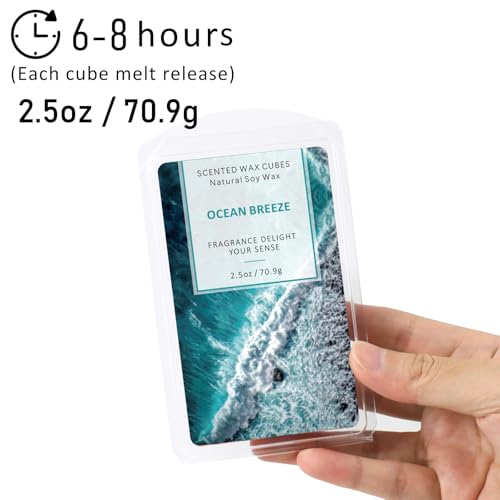 STRN Scented Wax Melts Soy Wax Cubes Long Lasting Scent for Home, 4 Packs - color: Yellow+blue