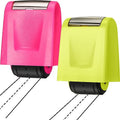 Sherr 2 Pcs Roller Stamps Classroom,2.72 X 2.44 X 1.65 Inch,Green, Pink - color: Green, Pink, size: 2.72 x 2.44 x 1.65 Inch