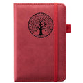 BIYUNRO Small Pocket Notebook, Leather Journal Mini (Red) - color: Red