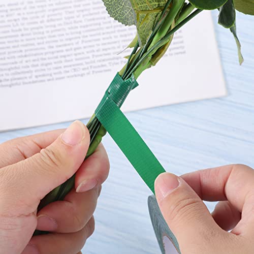2 Rolls Green Floral Tape, 1/2 Inch x 100 Ft, Waterproof Florist Tape - size: 2 rolls/0.5in