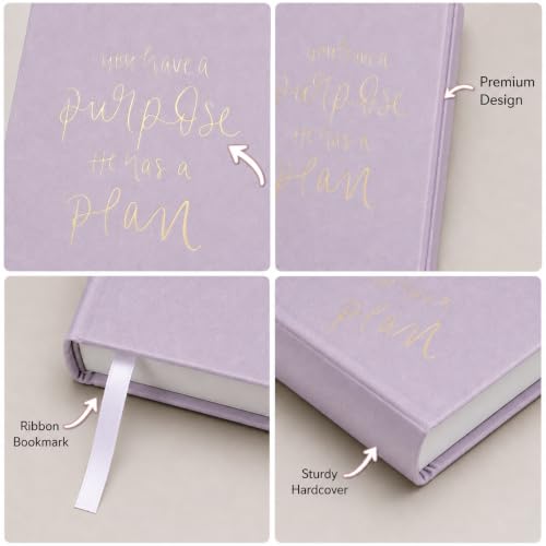 Eccolo Christian Journal Notebook Hardcover Lay Flat 192 Ivory Lined Pages - color: Lavender, size: 6X8