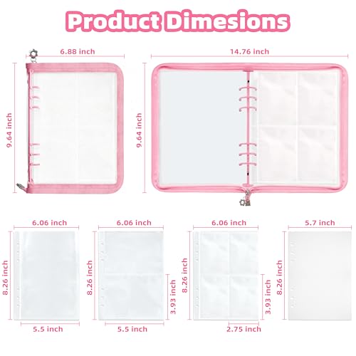 Mlife Sticker Organizer Binder Sticker Storage Organizer Reusable Sticker Book Collecting Album A5 Sticker Collecting Book Clear Sticker Binder Album with Blank Release Paper, Tweezer (Light Pink) - color: Pink