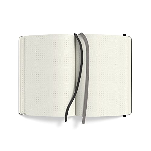TRU RED Medium Flexible Cover Dotted Journal, Black, Softcover - color: Red, style: Dotted