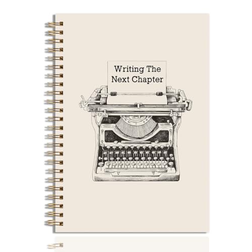 JHFDTY Writers Journal Notebook Writer Gifts for Women Men | Authors Gifts,Writing The Next Chapter Hardcover 160 Pages Spiral Notebooks - color: Writing