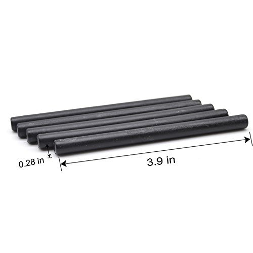 Black Mini Glue Gun Sealing Wax Stick for Hallowen Decor, Pack of 16 | 0.7-inch diameter; perfect for document sealing, gift wrapping, Halloween decor, invitations, cards and place cards - color: Black, size: Small